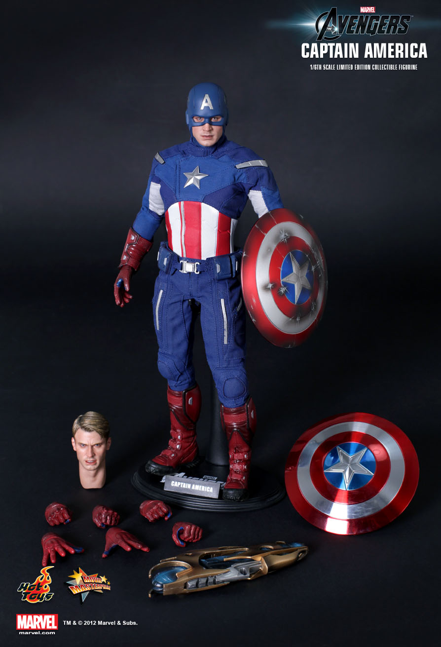 Hot Toys The Avengers CAPTAIN AMERICA Figure 1/6 HANDS #3 