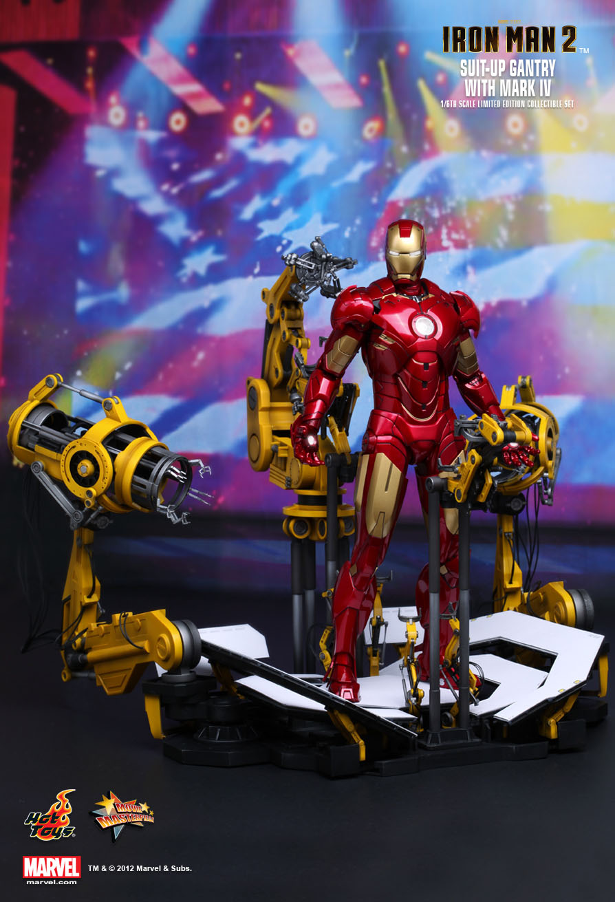 hot toys iron man mark 4 with gantry