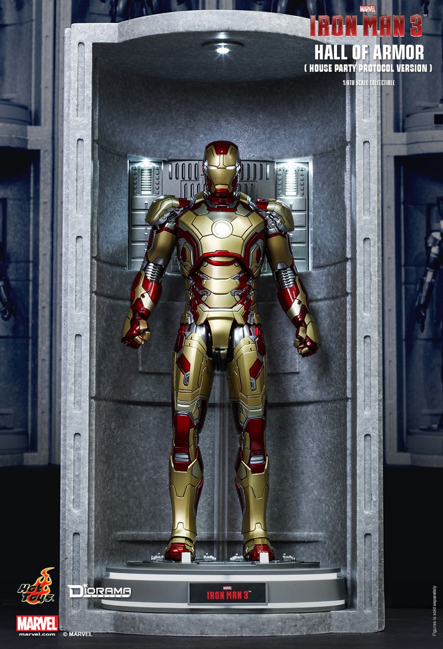 Hot Toys Iron Man 3 Hall Of Armor House Party Protocol Version 1 6th Scale Collectible