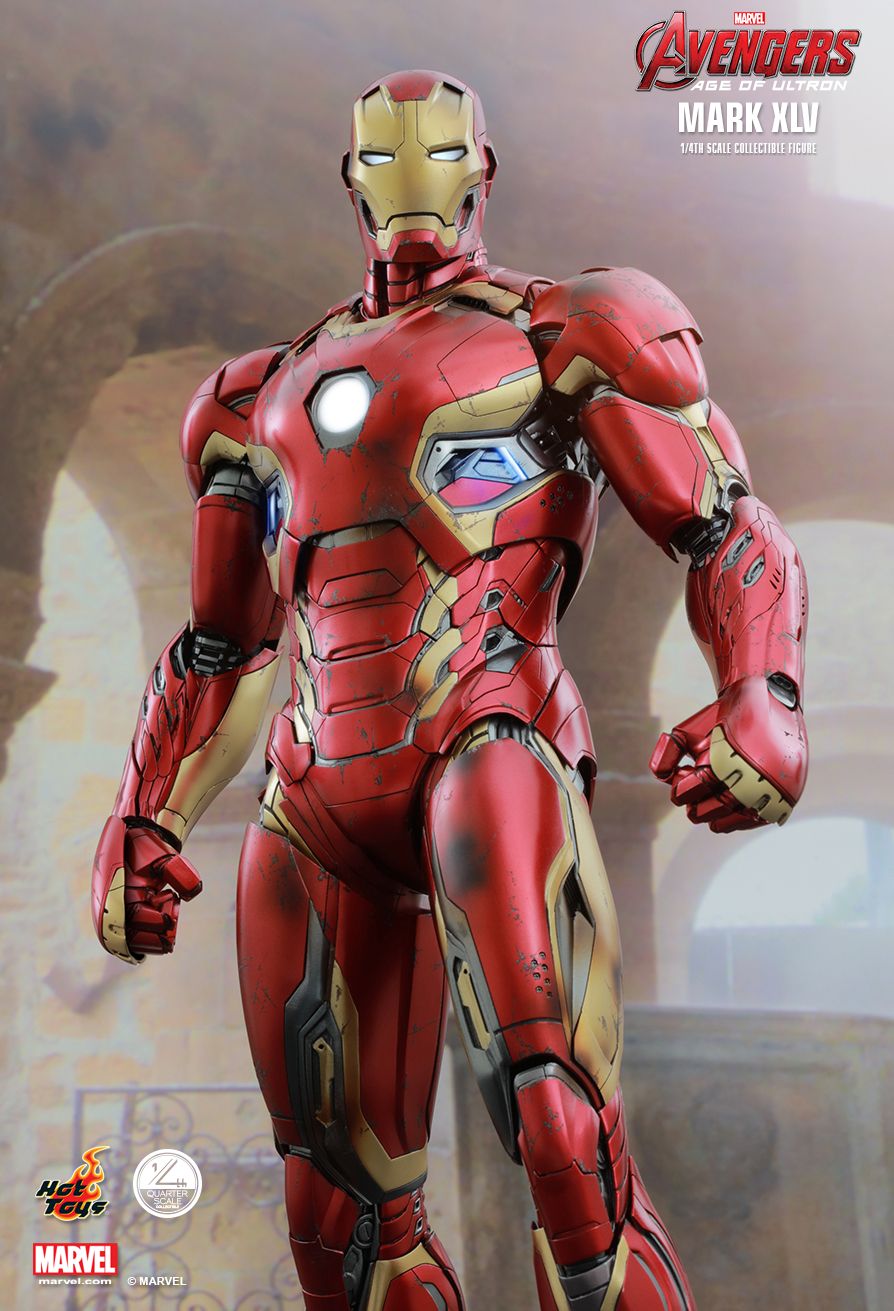 1/4 钢铁侠mk45 hottoys