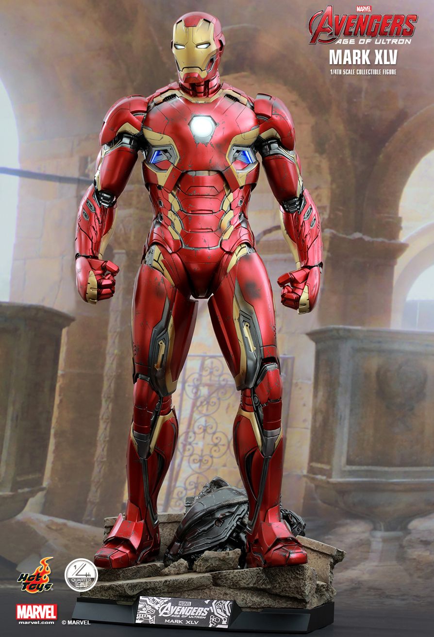 1/4 钢铁侠mk45 hottoys