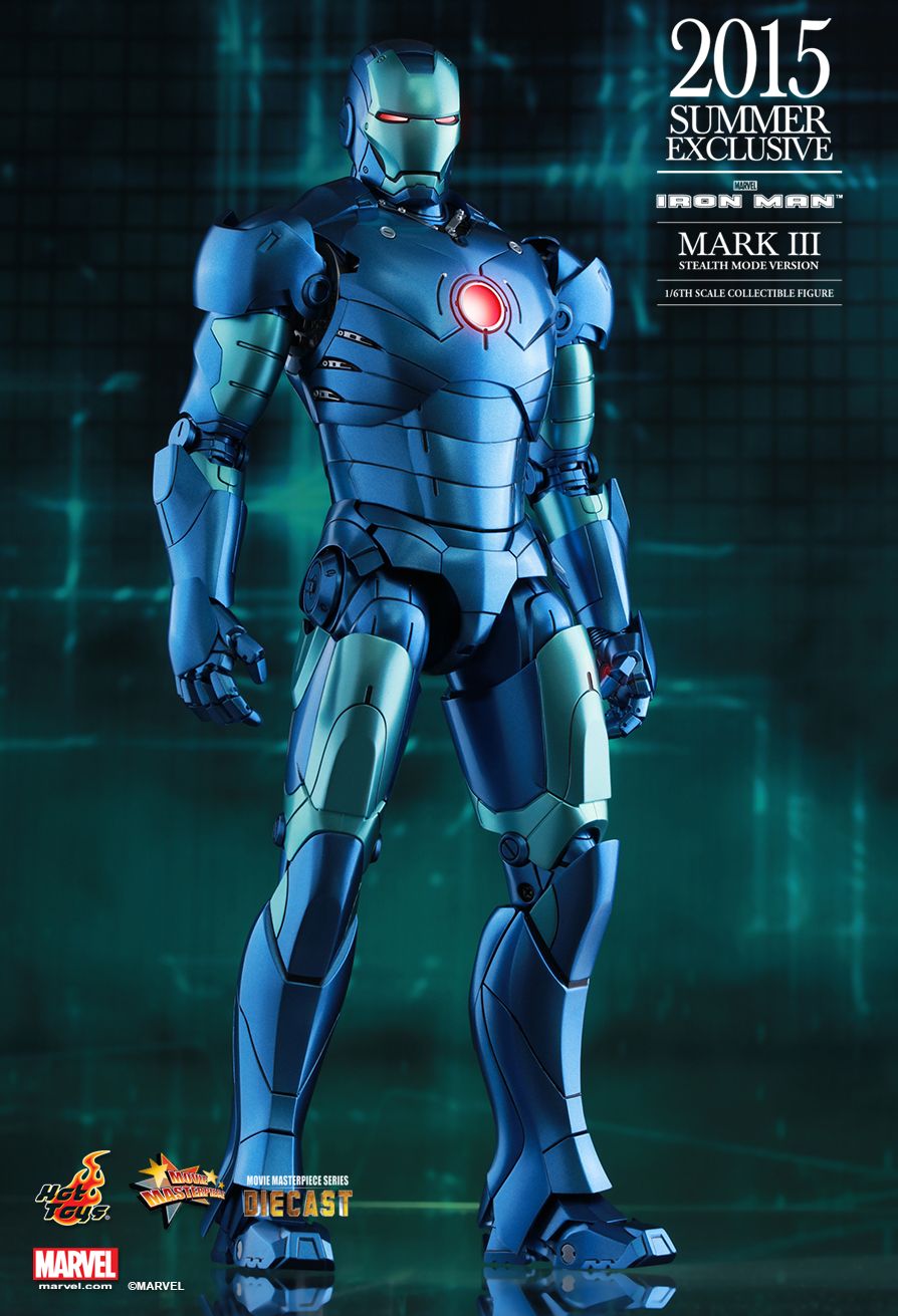 blue iron man action figure