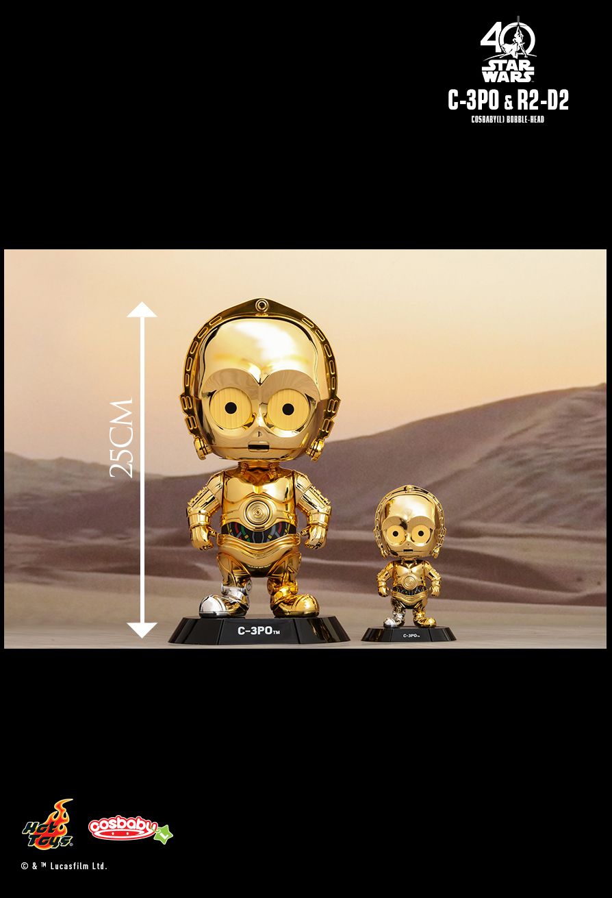 Hot Toys Cosbaby Star Wars-C-3PO /& R2 D2