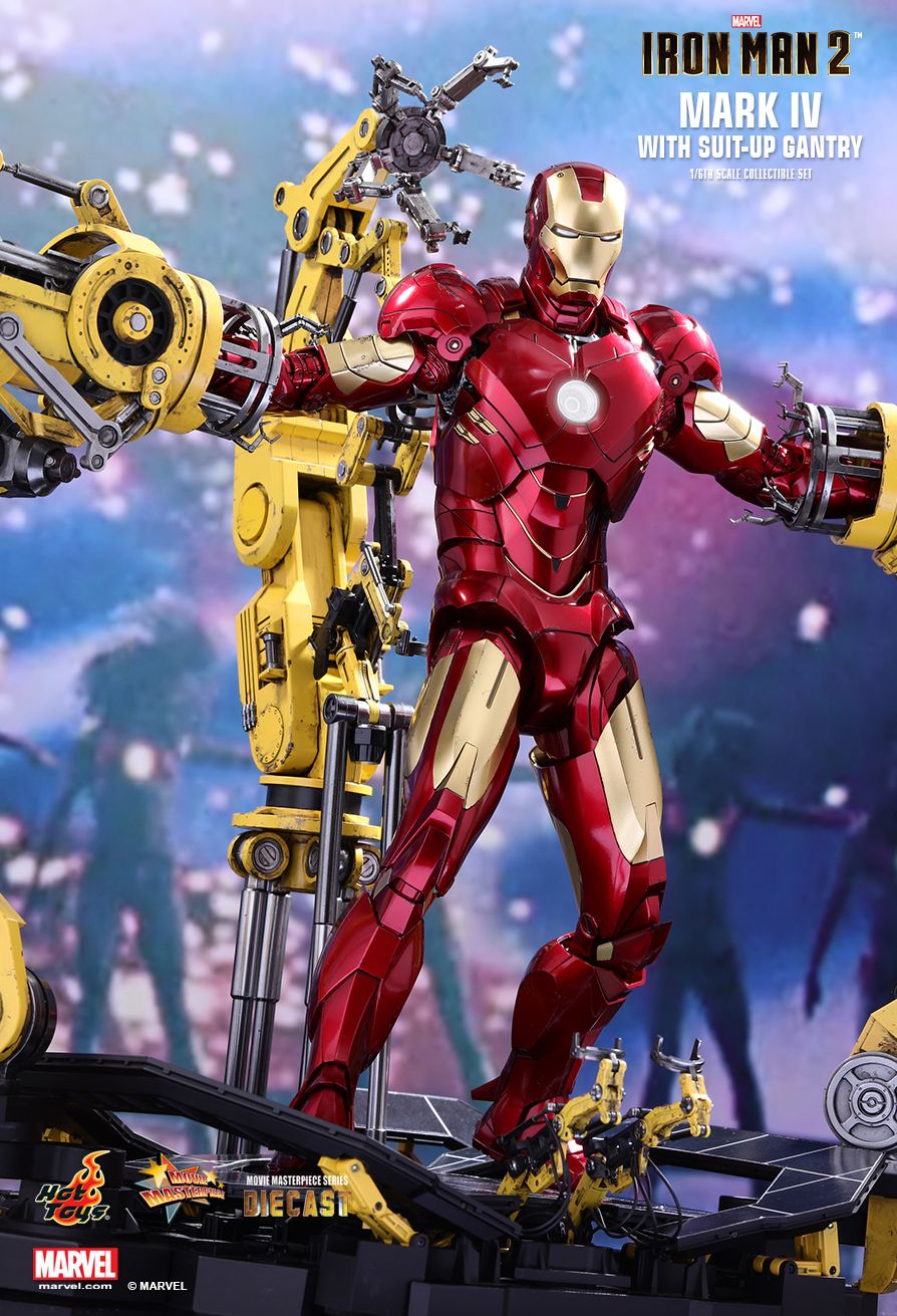 hot toys iron man mark 4 with gantry