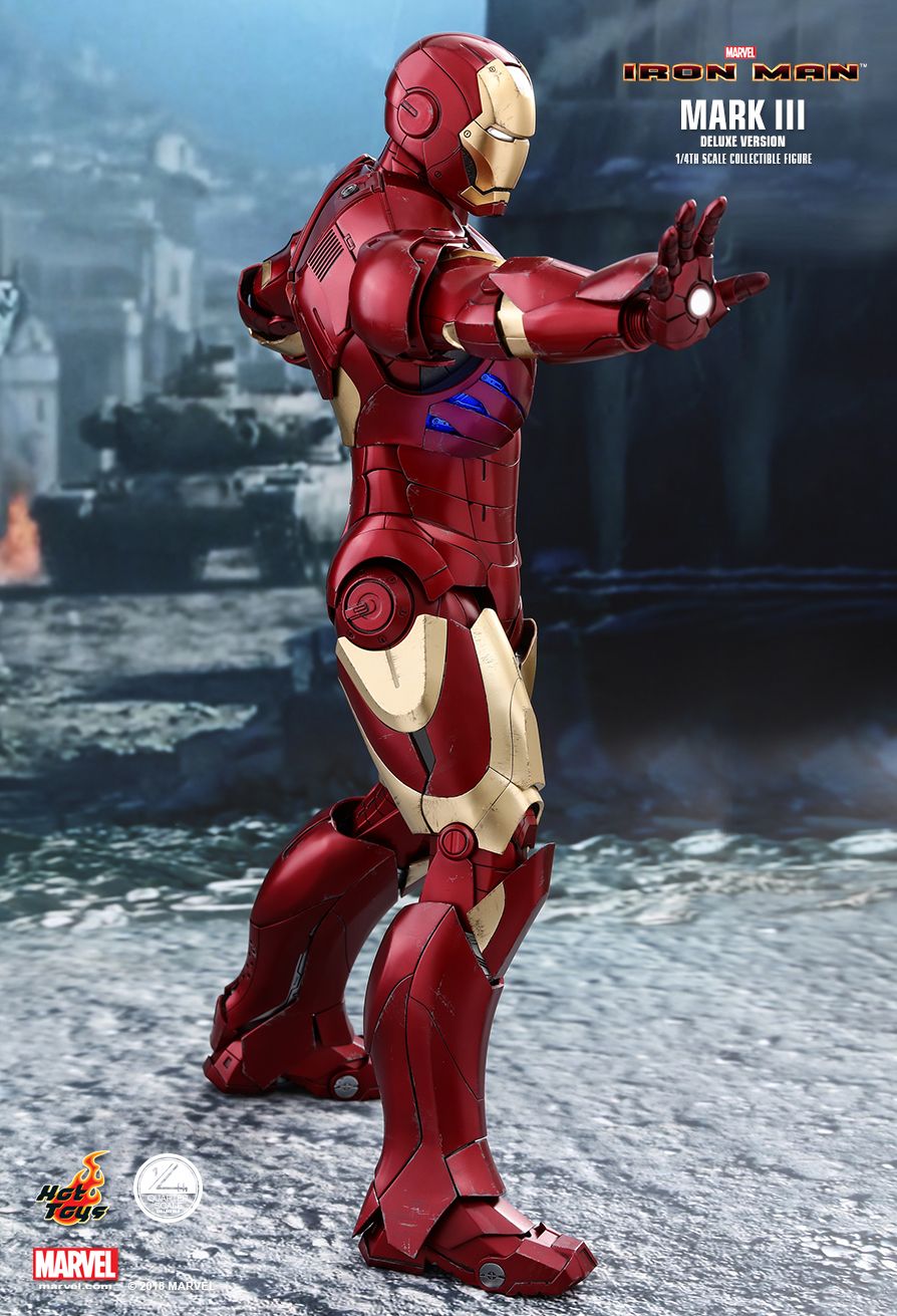 Hot Toys : Iron Man - Mark III (Deluxe Version) 1/4th scale Collectible Figure