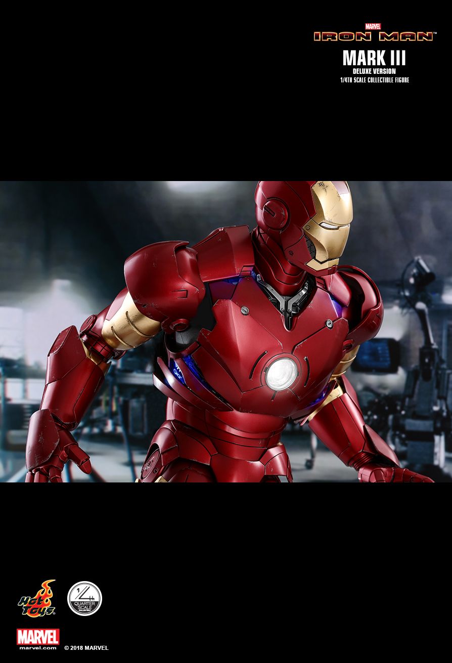 Hot Toys : Iron Man - Mark III (Deluxe Version) 1/4th scale Collectible Figure