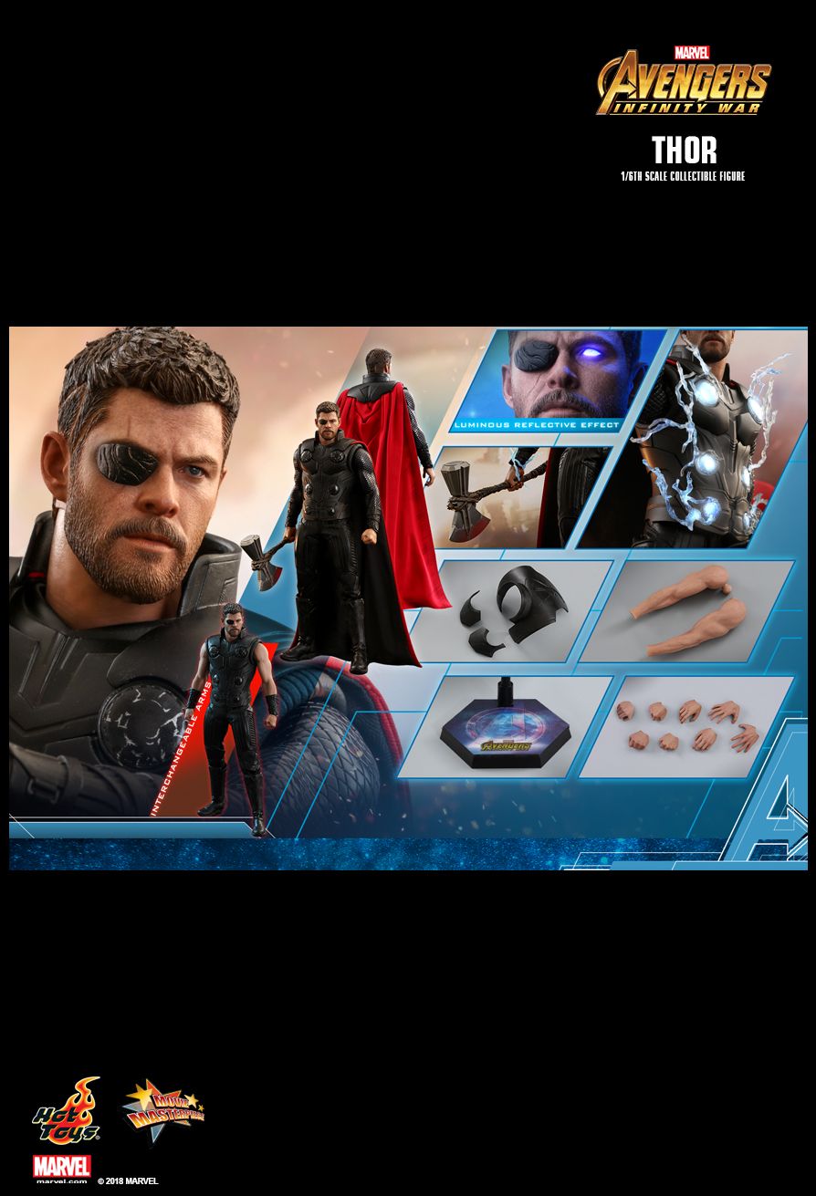 Hot Toys 1/6 MMS474 Avengers Infinity War Thor Red Colored Cape 