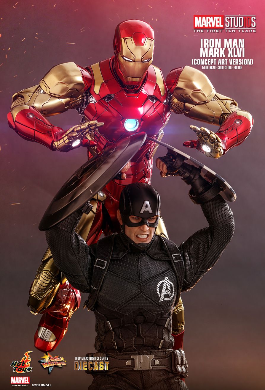 Hot Toys : Marvel Studios: The First Ten Years - Iron Man Mark XLVI (Concept Art Version) 1/6th scale Collectible Figure
