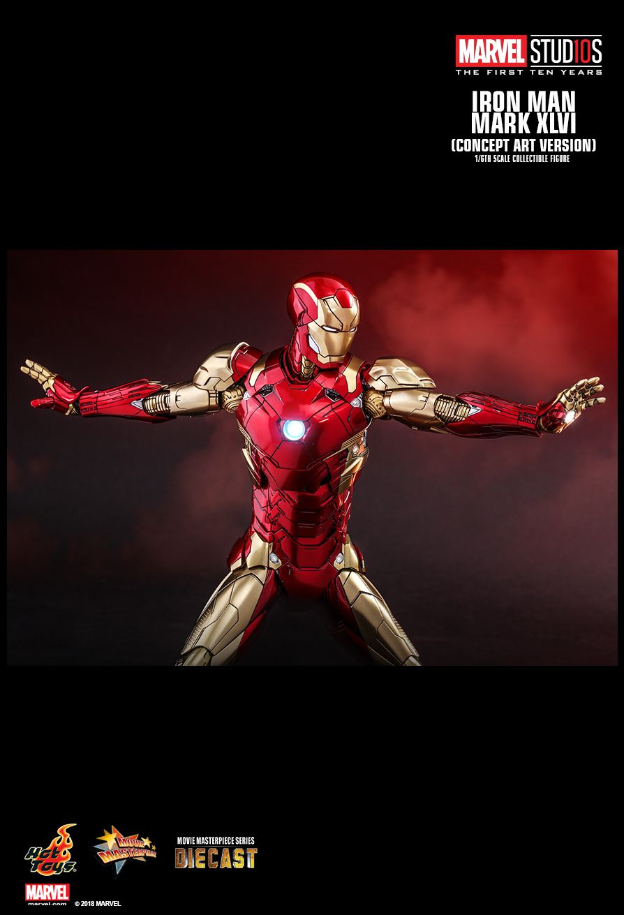 Hot Toys : Marvel Studios: The First Ten Years - Iron Man Mark XLVI (Concept Art Version) 1/6th scale Collectible Figure