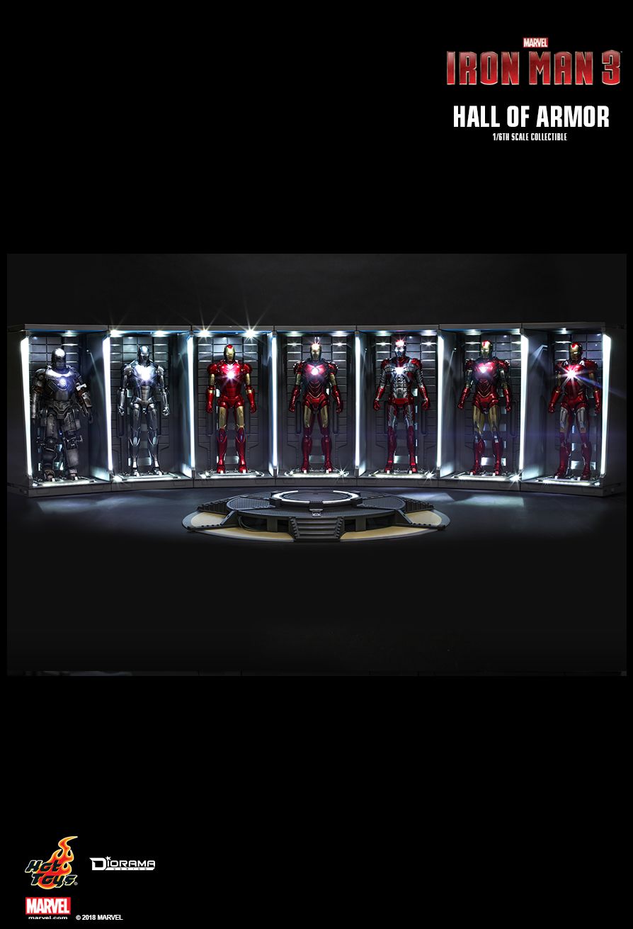 Details about   Hot Toys MMSC008 Display Box Case Hall of Armor Iron Man MK4 MARK IV Figure Set 