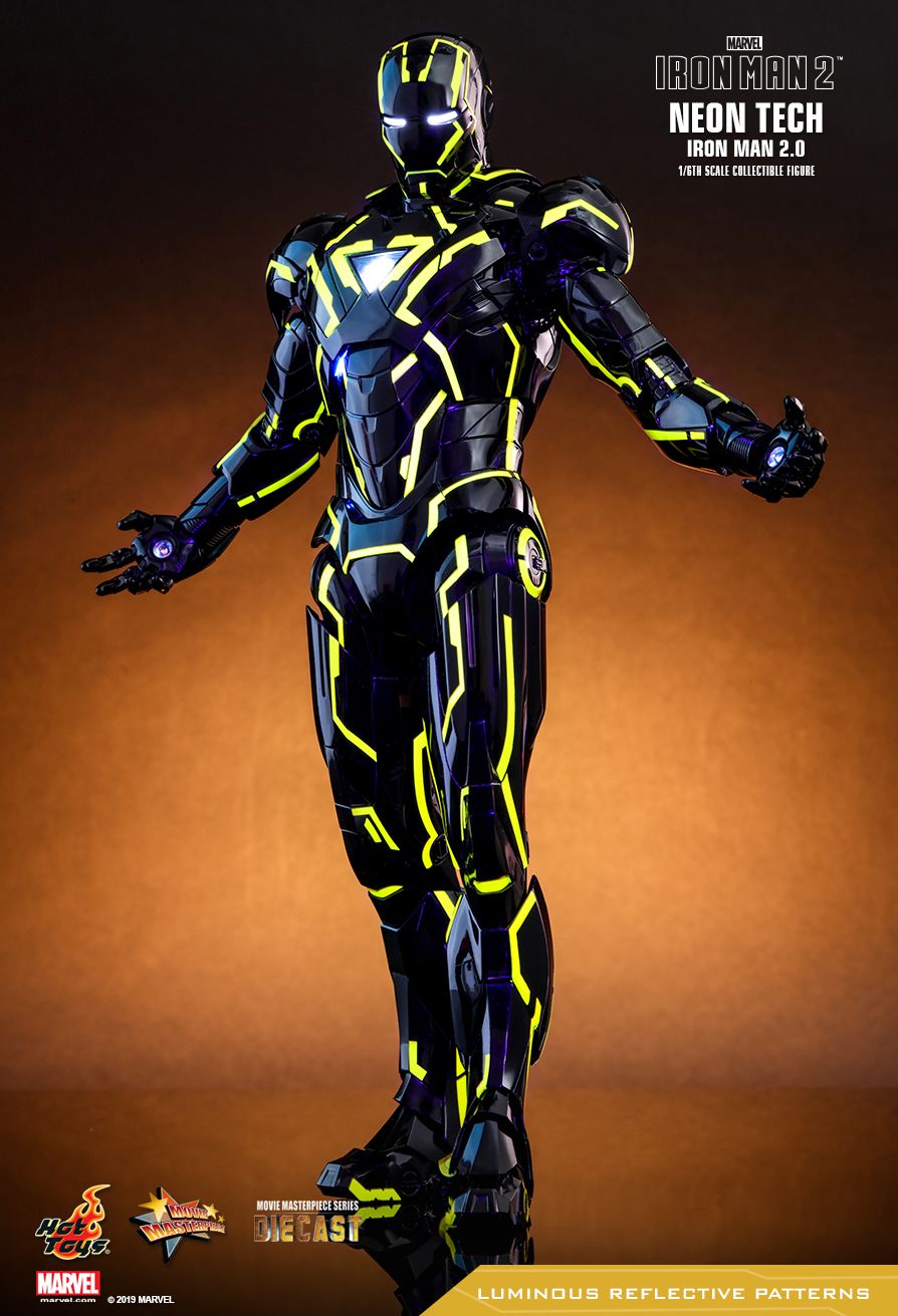 neon tech iron man hot toys