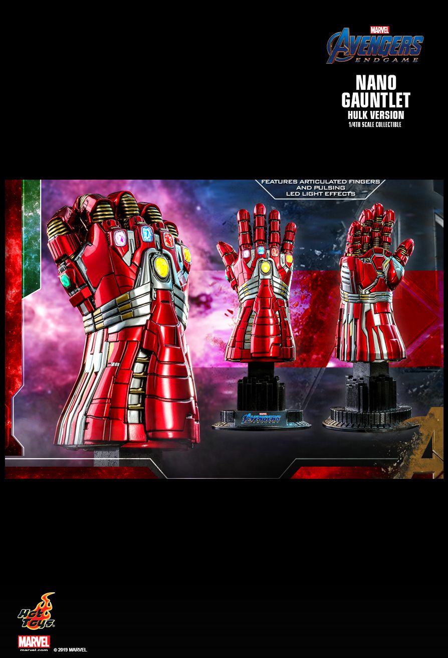 ENDGAME 1:4 NANO GAUNTLET HOT TOYS MARVEL AVENGERS HULK VERSION ACS009 