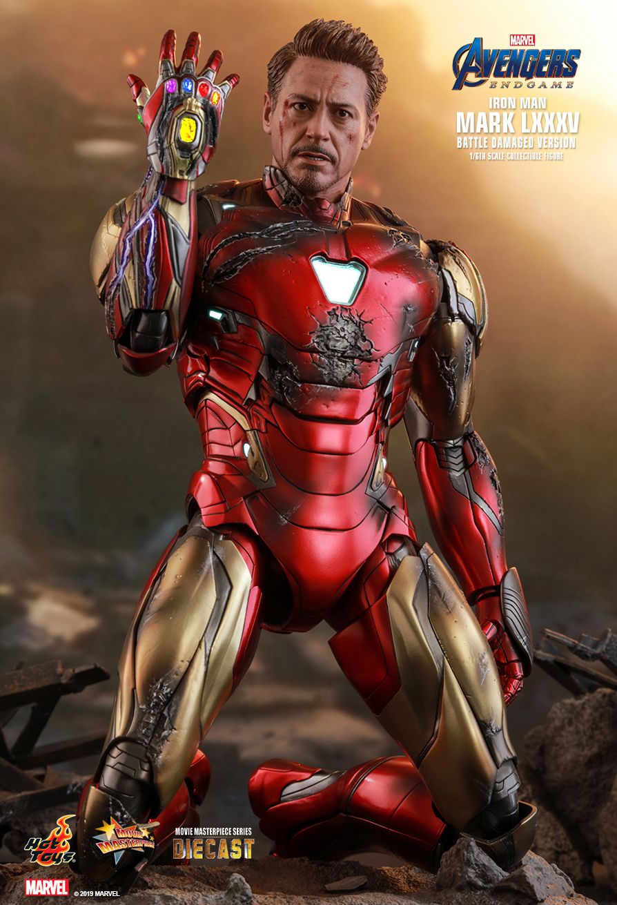 damaged iron man suit