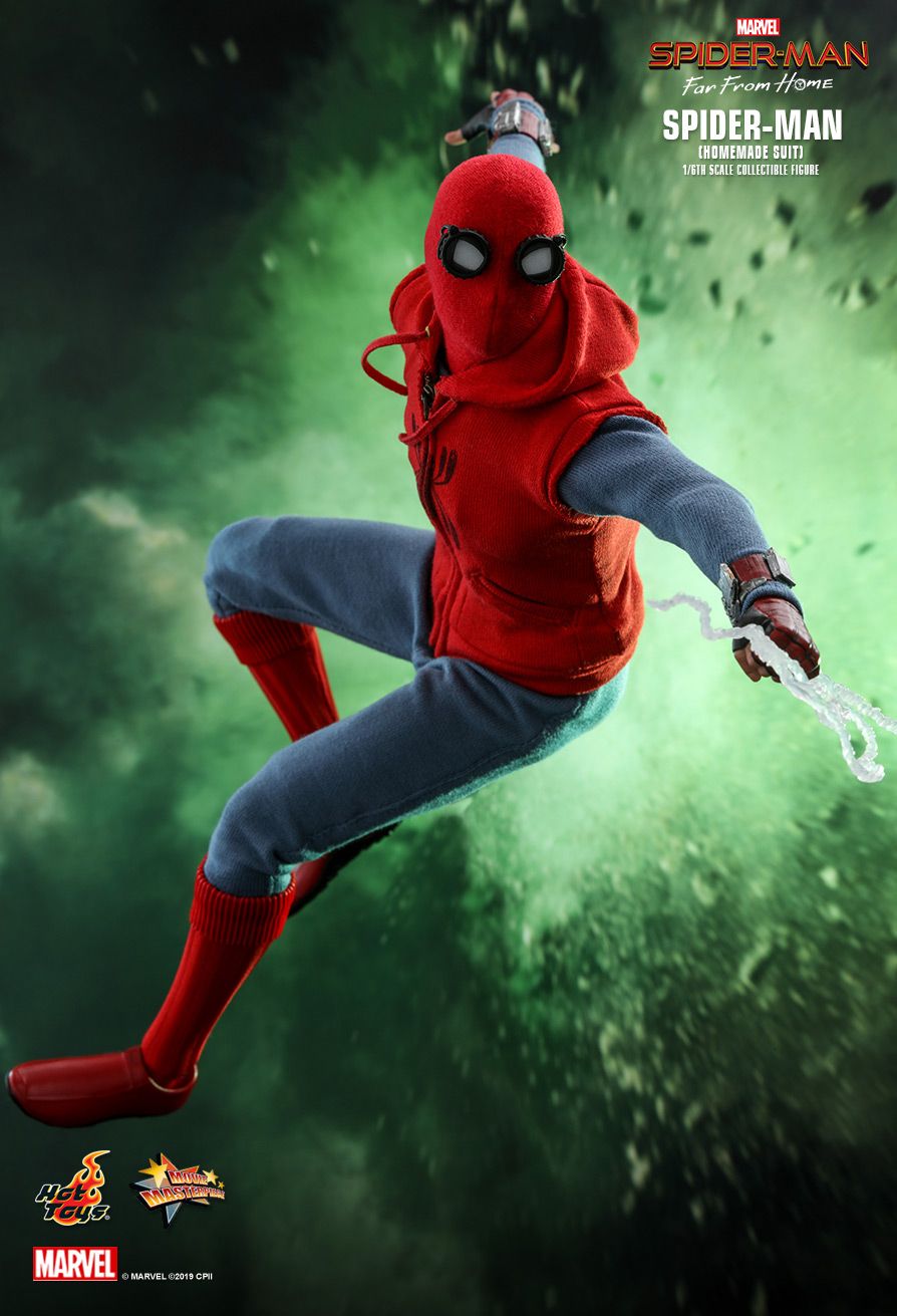 Homemade Suit Version Spider-Man 1/6th Scale Collectible Figure for sale online Hot Toys Spider-Man: Far From Home 