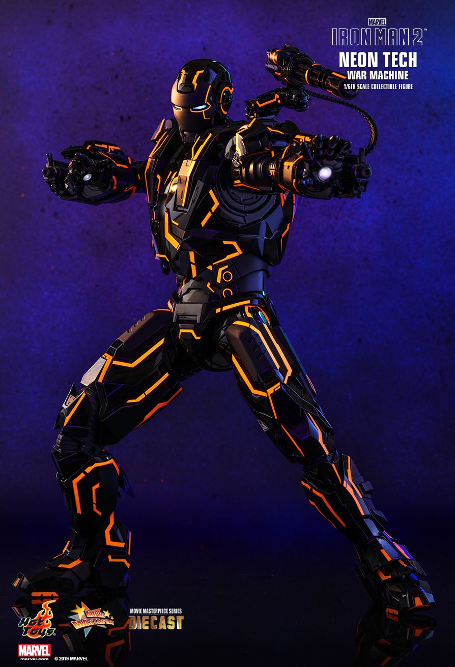 neon iron man hot toys